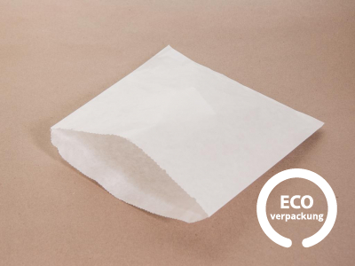 Bio-Papiertüte weiß 21,6 x 21,6 cm