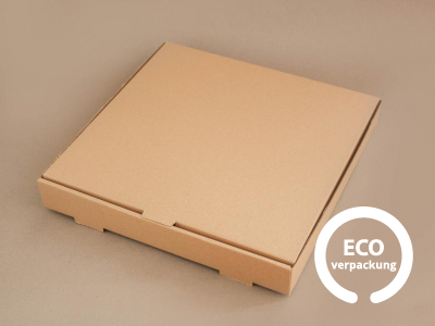 Bio-Papier-Pizzabox braun 31,5 X 31,5 cm (12 in)
