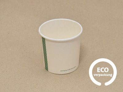 Bio Papierschale für Suppe kompostierbar 295 ml (10 oz), Deckel erhältlich