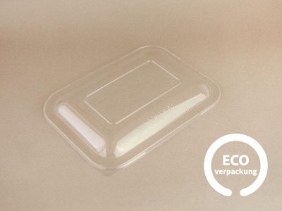 Deckel aus Bioplast Nr. 3 für Gourmetboxen Nr. 3 (500 – 650 ml)