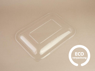 Deckel aus Bioplast Nr. 5 für Gourmetboxen Nr. 5 (1200 – 1800 ml)