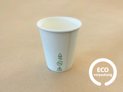 Bio-Papierbecher PLASTIC FREE 200 ml (8 oz)