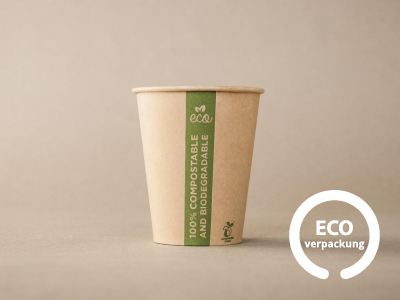 Bio Papierbecher ECO CUPS braun 150 ml (6 oz)