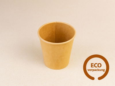 Bio Papierbecher PLASTIC FREE braun 100 ml (4 oz)