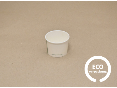Bio Papierschale für Suppe kompostierbar 120 ml (4 oz), kein Deckel erhältich
