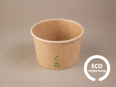 Bio-Papierschale für Suppe kompostierbar 260 ml (8 oz), Deckel erhältich