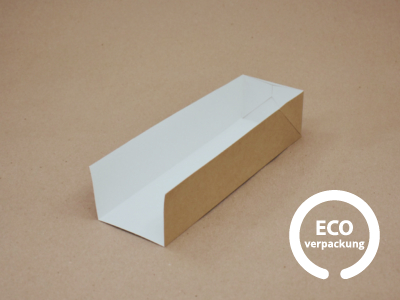 Baguette-Hülle aus Bio-Papier offen braun 23 x 7 x 5 cm