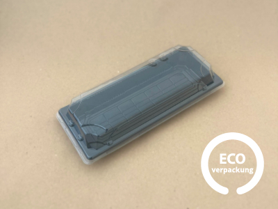 PET Sushibox 23 x 10,2 x 3 cm mit Deckel