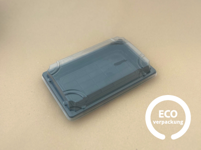 PET Sushibox 22,5 x 14,5 x 3 cm mit Deckel