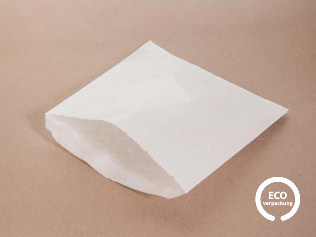 Bio-Papiertüte weiß 21,6 x 21,6 cm