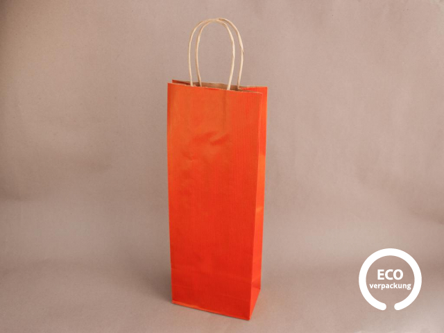 Bio-Papier-Weintasche MOSELA rot 14 x 8 x 39 cm
