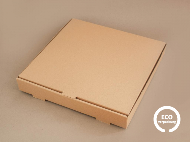 Bio-Papier-Pizzabox braun 31,5 X 31,5 cm (12 in)