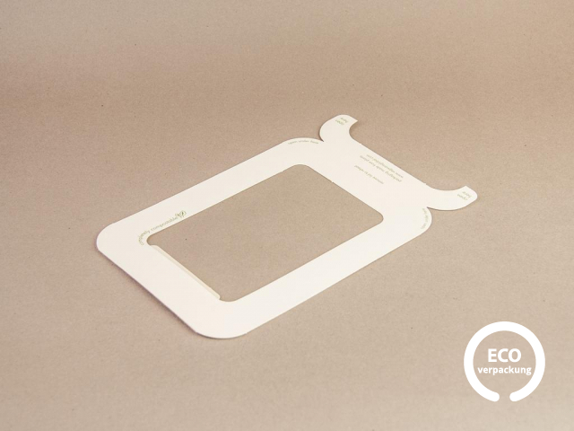 Klebedeckel Nr. 3 aus Biopapier mit PLA-Fenster für Gourmetboxen Nr. 3 (360 – 650 ml)