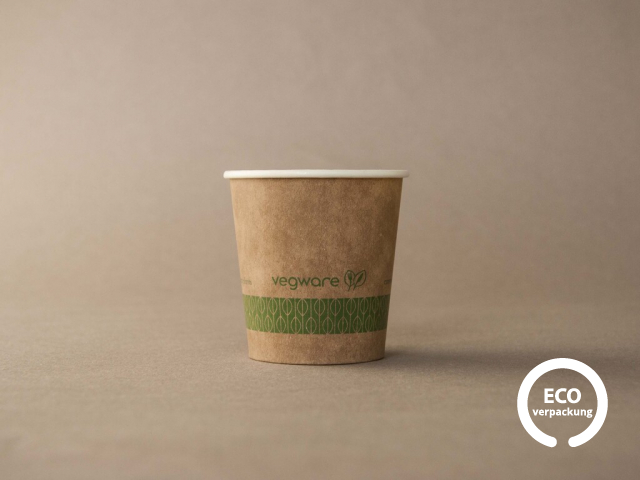 Bio Papierbecher für heiße Getränke braun 100 ml (4 oz)