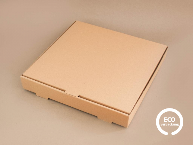 Bio-Papier-Pizzabox braun 24 x 24 cm (9 in)