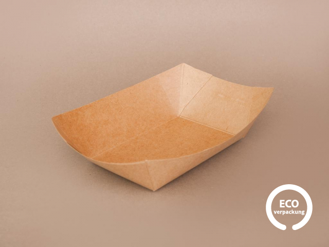 Bio Papierschiffchen braun 19,5 x 16,5 x 5,5 cm