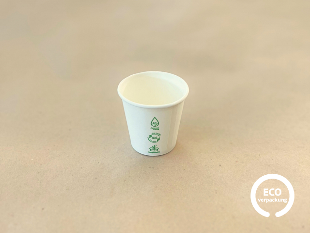 Bio Papierbecher PLASTIC FREE 100 ml (4 oz)