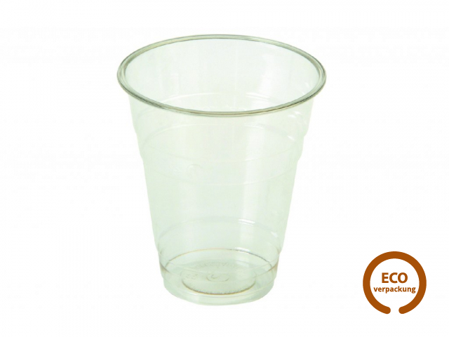 Bio PLA Becher für kalte Getränke ohne Logo 300 ml (12 oz)