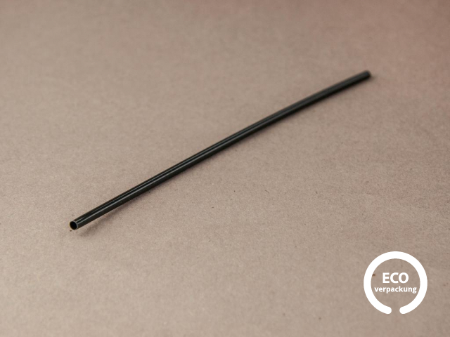 Bio-PLA-Trinkhalm COCTAIL undurchsichtig schwarz Ø 0,3 cm