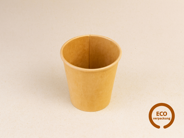 Bio Papierbecher PLASTIC FREE braun 100 ml (4 oz)