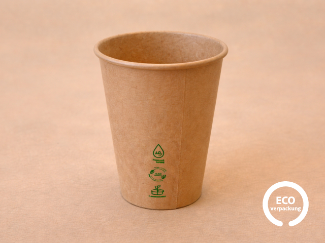 Bio Papierbecher ECO CUP braun 300 ml (12 oz)