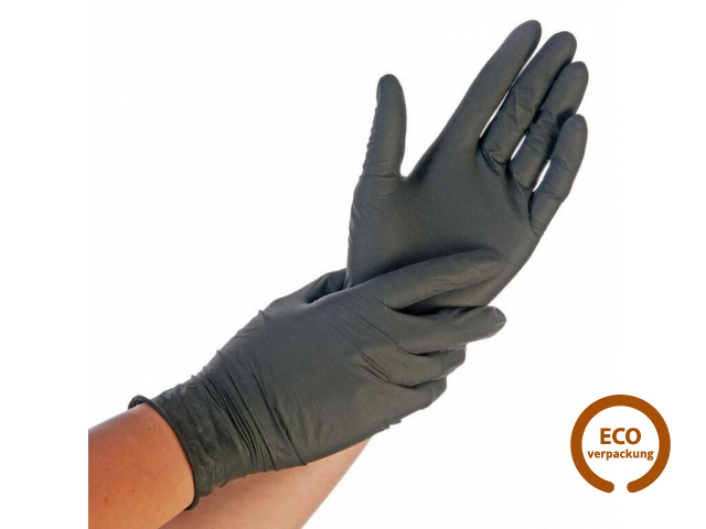 Nitril-Einweg-Handschuhe puderfrei schwarz XL