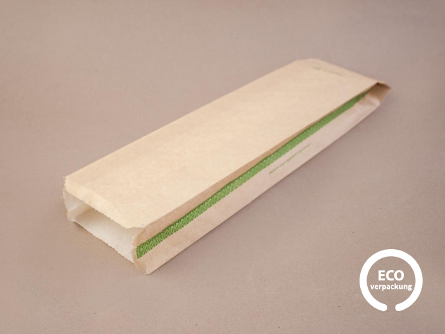 Bio Papiertüte THERMA perforiert braun 35,6 x 10,2 cm