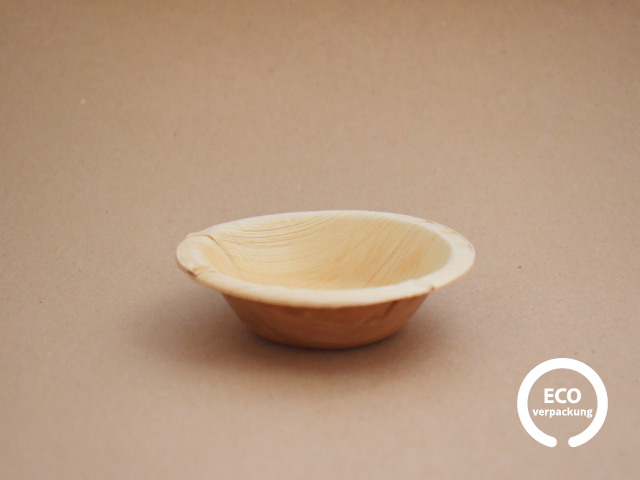 Teller aus Palmblättern rund tief 10 cm/4"