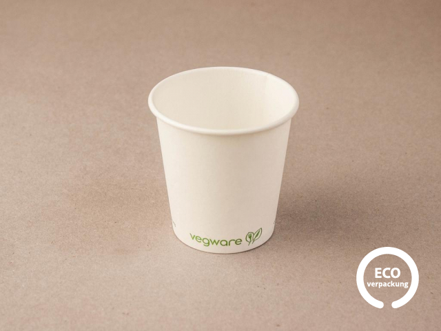 Bio Papierbecher für heiße Getränke weiß 100 ml (4 oz)