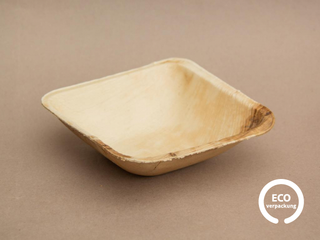 Teller aus Palmblättern tief 12x12cm/5"