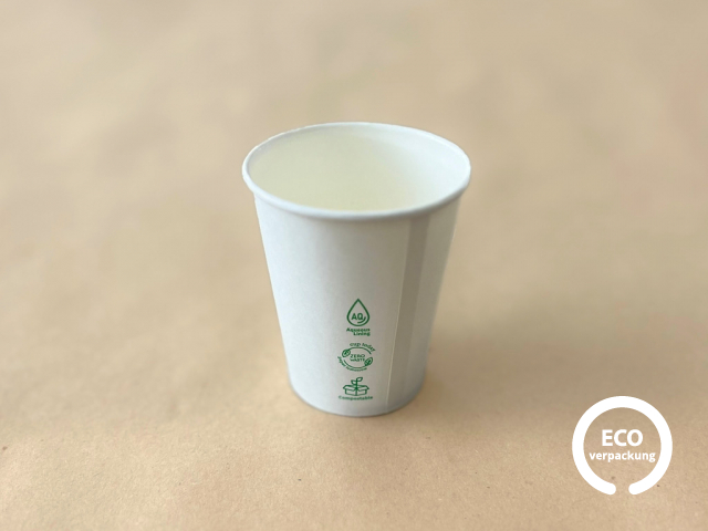 Bio Papierbecher PLASTIC FREE weiss 150 ml (6 oz)