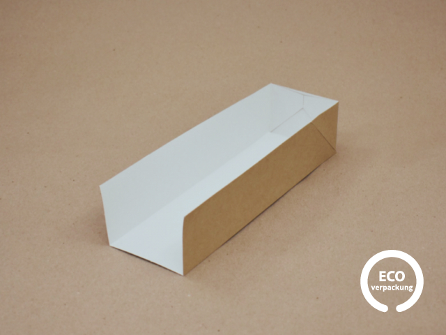 Baguette-Hülle aus Bio-Papier offen braun 23 x 7 x 5 cm