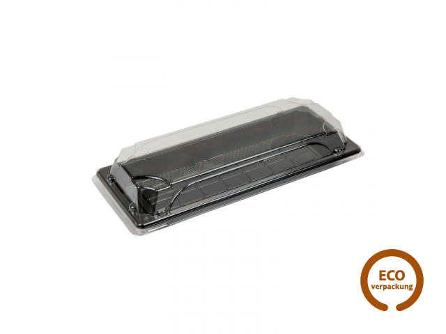 PET Sushibox 23 x 10,2 x 3 cm mit Deckel