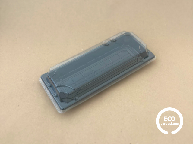 PET Sushibox 23 x 10,2 x 3 cm mit Deckel