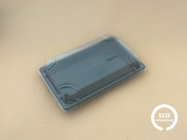 PET Sushibox 22,5 x 14,5 x 3 cm mit Deckel