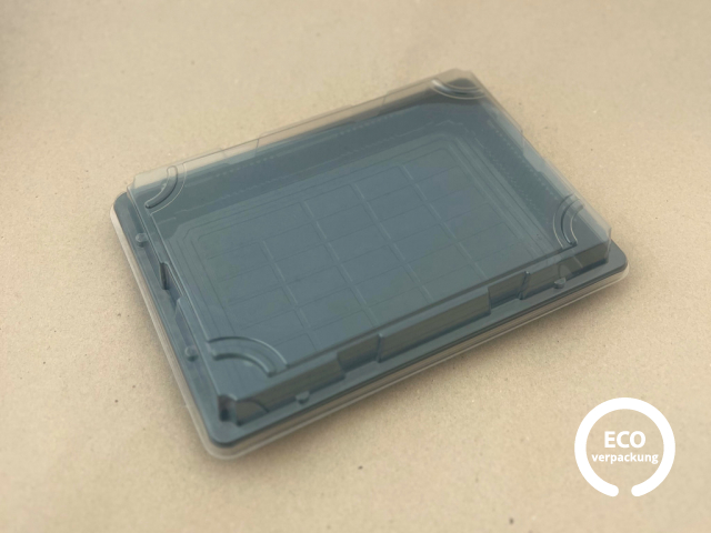 PET Sushibox 27 x 19,5 x 3 cm mit Deckel