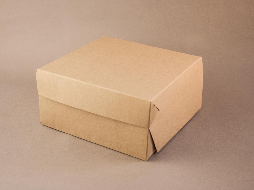 5 Tortenkarton Tortenschachteln eintelig Braun Gold 32x32x12 cm 2056420 